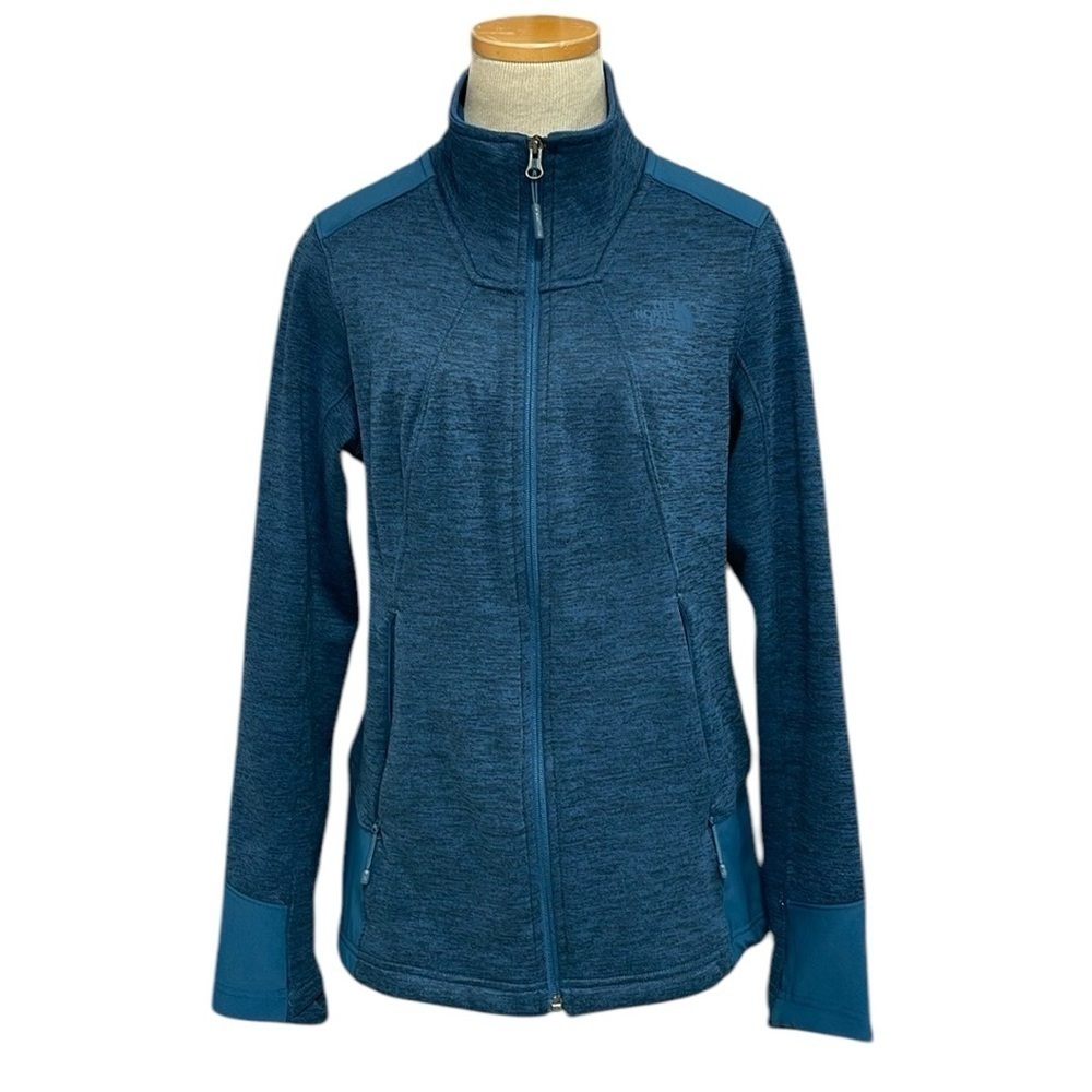 The North Face Fleece Jacket Sweatshirt Blue Full Zip Size Medium